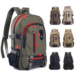 Large Capacity Backpack Men Laptop Backpacks Multifunctional Canvas Bag High School College Student Travel Business 240119