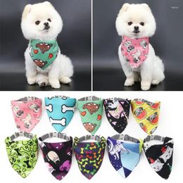 Dog Apparel Cute Cat Saliva Towel Triangle Bib Puppy Bibs Washable Bandana Dogs Accessories Pet Collar