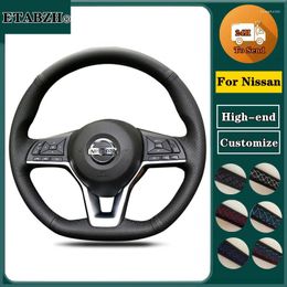 Steering Wheel Covers Braid Car Cover For Nissan X-Trail Qashqai Rogue (Sport) Kicks Micra Leaf 2024-2024 Wrap Accessories
