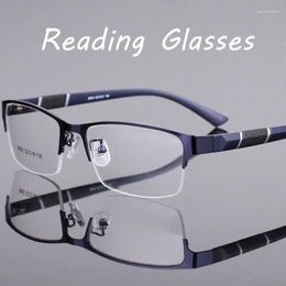 Sunglasses TR90 Reading Glasses For Men Anti-blue Light Presbyopia Eyeglasses Men's Business Half Frame Far Sight Eyewear Diopter 0 To 4.0