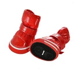 Dog Apparel Pcs Small Puppy Boots S Slip Warm Snow Waterproof Pet Chihuahua 4 For Shoes Fleece Cats Winter