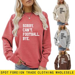 Men's Hoodies Sweatshirts Fashion Long Sleeved Shirt Sorry Cans Football Bye Loose Sweater Diir