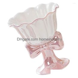 Dinnerware Sets Ceramic Dessert Bowl Cup Footed Ice Cream Sundae Cups Dish Parfait Sundaes Milkshakes Parfaits Drop Delivery Dhdx9