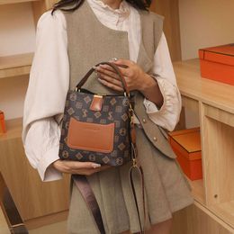 French Niche for Women in , New High-end Texture Printed Bucket Light Luxury Shoulder Bag, Crossbody Bag 2024 78% Off Store wholesale