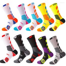 Men's Socks Men Basketball Compression Anti Slip Football Long Tube Towel Bottom Sweat-absorbing Breathable Sports Size 38-45