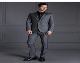 fashion new mens Grey wedding dress and mens office suite work fine 2 piece set factory tailormade7902654