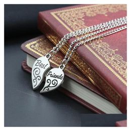 Pendant Necklaces Chain Necklace Foreign Trade Necklaces Broken Heart Pendant Best Friends Pendants Drop Delivery Jewellery Necklaces Pe Dhd1C