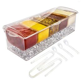 Plates Chilled Condiment Server Transparent Serving Bowls For Salad Outdoor Fruits