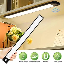 Night Lights Ultra-thin LED Under Cabinet Light Hand Sweep Switch For Kitchen Sensor Lamp Wardrobe