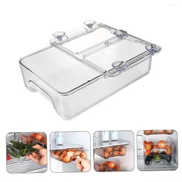Kitchen Storage Clear Refrigerator Drawer Fridge Organizer Suction Cup Box Under Shelf Rack Holder Fruit Food Tray