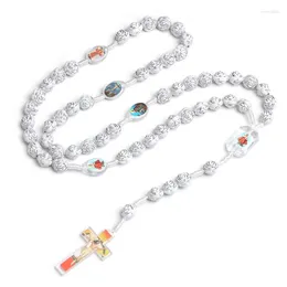 Chains Pendant Necklaces Fashion Rose Beads Rosary Necklace Jewelry Prayer Gift