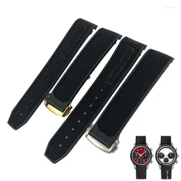 Watch Bands Rubber Silicone Soft Watchband 21mm 22mm Fit For Omega Speedmaster 326 Strap Seamaster 300 Black Sport Bracelet Tools Men