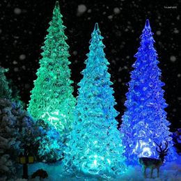 Night Lights LED Christmas Tree Multicolor Luminous Xmas Trees Light For Bedroom Bedside Desktop Ornaments Party Home Decoration