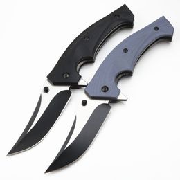 Special Offer BR2432 Flipper Folding Knife D2 Titanium Coating Blade CNC G10 with Steel Sheet Handle Outdoor Ball Bearing Fast Open Tactical Folder Knives