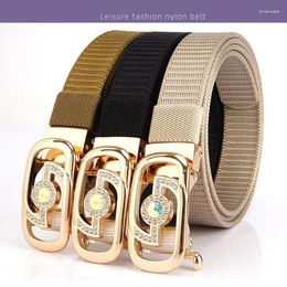 Belts Authentic Belt Korean Edition Men And Women Golf Multi Functional Business Travel High Quality Alloy Casual Nylon Pant