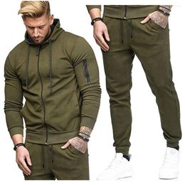 Men's Tracksuits Running Training Fashion Fitness Sport Casual Hoodie Gym Sportswear Sets Two-Piece Sweatpants High Quality