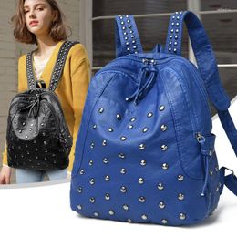 School Bags High Quality Soft Leather Backpacks Female Shoulder Bag Sac Travel Luxury Ladies Bagpack Mochilas Women For Girls