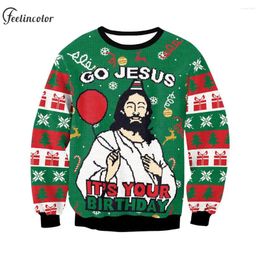 Men's Hoodies Ugly Christmas Sweatshirts For Men Essentials Pullovers Couple Streetwear Autumn Tracksuit Party Vintage Outfit Male Clothing