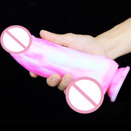 Dildos Meat Bully Liquid Silicone Animal Horse Donkey Penis Thick Long Color Imitation True and False Anal Plug Interesting Masturbation Female