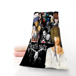 Towel Custom Death Note Anime Microfiber Bath Baech Towels Sport Drying Travel 35x75cm 1028