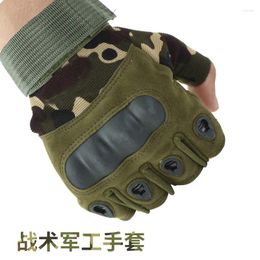 Cycling Gloves Bicycle Outdoor Tactical Men Protective Shell Army Mittens Antiskid Workout Fitness Military Half Finger