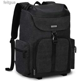 Camera bag accessories Backpack Canvas Waterproof Bag Outdoor Wear-resistant Large Photography for SLR Cameras YQ240204