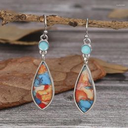 Dangle Earrings Vintage Colorful Water Drop Earring For Women Resin Funny Custom Cute Girls Gifts Fashion Party Jewelry Gift 1Pair