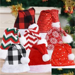 Party Hats New Year Santa Claus Christmas Hat P Thicken Cotton Adt For Merry Festival Party Supplies Drop Delivery Home Garden Festive Dhiot