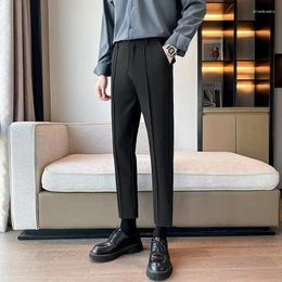 Men's Suits 2024 Brand Clothing British Style Dress Suit Pant Man Men Designer Gentlemen Business Casual Work Trousers F217