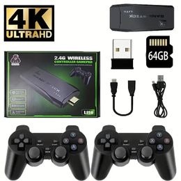 Video Game Stick Lite 4K M8 Console 64GB Double Wireless Controller For 10000 Retro Games Kid Xmas 240123