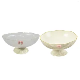 Plates Fruit Bowl Decorative Pedestal With Draining Holes Basket Table Centerpiece For Kitchen Dining Living Room
