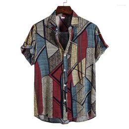 Men's Casual Shirts Summer Men For Shirt Holiday Fashion Beach Dot Print Short Sleeve Tops 2024 Aloha Clothing Streetwear Mens Hawaiian 5XL