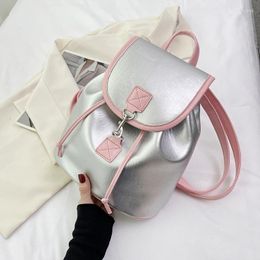 School Bags For Women Luxury Designer Fashion Casual Backpack 2024 Summer Versatile Classic Purses Simple Style PU Leather Shoulder