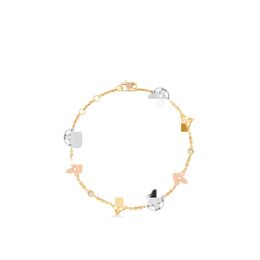 2024luxury V brand clover bracelet Feminine and playful, three flowers happily merge into a precious bouquet in yellow, white and rose gold.