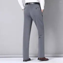 Men's Pants Men Casual Trousers Regular Fit Formal Business Style With Soft Breathable Fabric For Comfortable