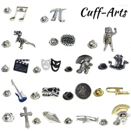 Brooches Cuffarts 2024 Fashion Brooch Brass Men Jewellery Trendy Badges Lapel Pin For Music Letter Animal High Quality PT002