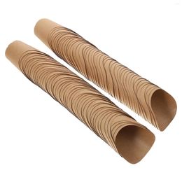 Disposable Cups Straws 100 Pcs Paper Kraft Container Food Containers French Fry Holder Dessert Fries