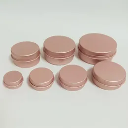 Storage Bottles 5/10/15/20/30/50/60g Rose Gold Round Empty Aluminium Box Lids Silvery Tin Metal Ceam Jar Cosmetic Containers