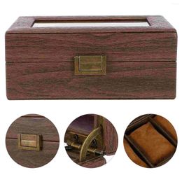 Watch Boxes Elegant 3 Slots Box Retro Organizer Practical Storage Case