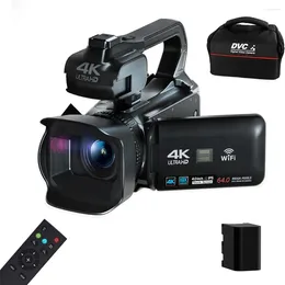 Camcorders 4K Video Camera 64MP Camcorder For Youtube Live Stream Rotate 4.0" Touch Screen Digital Vlog Recorder 18X WIFI Auto Focus Webcam