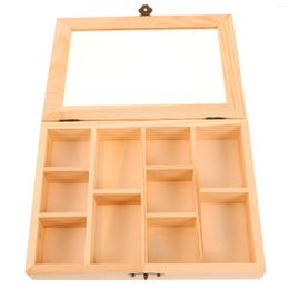 Jewelry Pouches Box Storage Drawer Desk Organizer Tray Display Cabinet Unfinished Wood Christmas