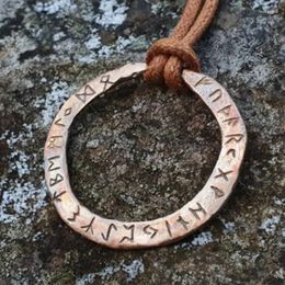 Pendant Necklaces Lover Rustic With The Elder Futhark Runes Viking Necklace Jewellery