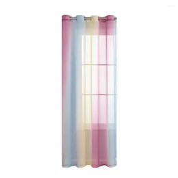 Curtain Tulle Beautiful Lightweight Drape Living Room Gradient Panel Sheer Household Supplies
