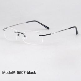 Sunglasses Frames Whole- 5507 Whole s 50 Piece lot Rimless Memory Titanium Hinged Optical Eyeglasses Spectacles1169Y