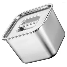 Dinnerware Sets Stainless Steel Seasoning Box Kitchen Gadget With Cover Condiment Case Lids Containers Jar