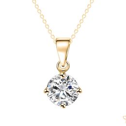 Pendant Necklaces Pendant Necklace Sier Gold Plated Locket Necklaces Diamond Gemstones Fashion Jewelry Drop Delivery Jewelry Necklaces Dhkoj