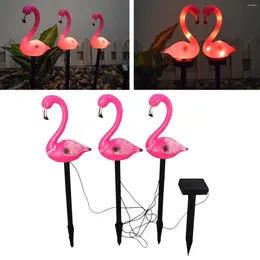 Pieces Flamingo Decorative Ornaments Waterproof Lawn Light LED For Garden