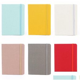 Notepads Wholesale A5 Business Leather Notebook Writing Notepad Stationery Travel Diary Outdoor Journal Agenda Planner With Elastic Cl Dh2Ta