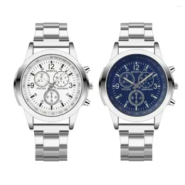 Wristwatches Vintage Mens Watch Luxury Stainless Steel Sport Quartz Hour Wrist Analogue Casual Business Digital