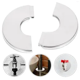 Kitchen Faucets 4 Pcs Round Hole Pipe Cover Decorative Stainless Steel Escutcheon Plate Plumbing Plates Wall-mounted